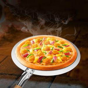 <span class=keywords><strong>Pala</strong></span> para Pizza de Acero Inoxidable de 14 Pulgadas, Plegable, con Base de Madera de Caucho, Perforada, Diseño de Grado Alimenticio, Fácil de Usar - Product Image 2