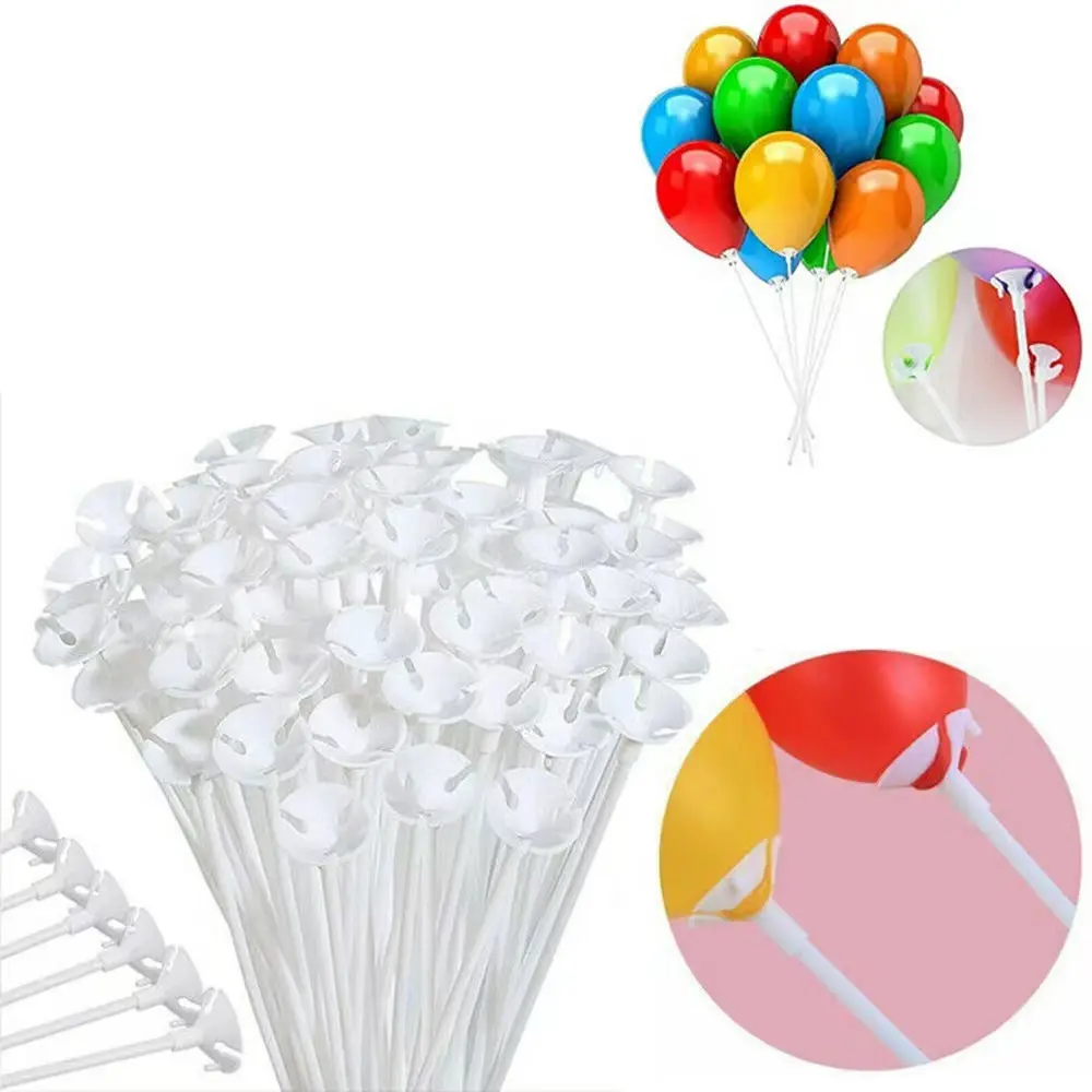 Top Kwaliteit Ballon Beker En Stok Plastic Pole Voor Ballonnen 40Cm Lengte Groothandel Prijs