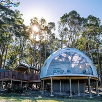 4m 5m 6m 7m 8m 10m Hôtel étanche Résistance aux UV UFO Star PC Glamping Igloo Dômes géodésiques maison dôme tente
