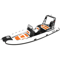 Bateau gonflable de 21 pieds (7.6 mètres) avec nervures pour la pêche; Bateau semi-acier et en aluminium; 7-8 mètres de longueur pour la pêche.
