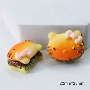 Thân Thiện Với Môi Nhựa Thực Phẩm Chơi Mô Phỏng Kit Handmade Trang Sức Trang Trí Quà Tặng Điện Thoại Trường Hợp Vá Bán Buôn Mèo Bánh Hamburger - Product Image 5