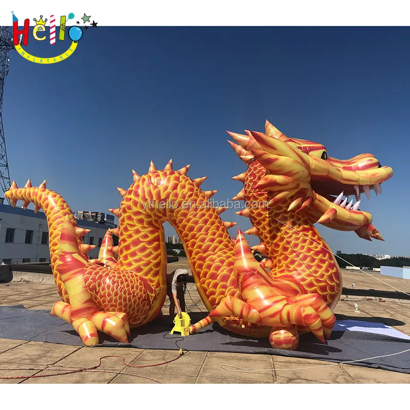 त्योहार विज्ञापन सजावट के लिए विशाल इन्फ्लैटेबल चीनी राशि चक्र पशु ड्रैगन