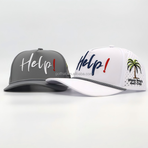Gorra Deportiva de 5 Paneles con Orificios Cortados a Láser OEM, Logotipo en Relieve, Gorra de Béisbol de Poliéster de Alta Calidad, Gorras Impermeables Personalizadas al por Mayor - Product Image 3