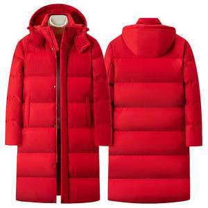 Giacca Imbottita Lunga da Uomo con Cappuccio <span class=keywords><strong>per</strong></span> Sci e Alpinismo, Personalizzabile con Logo, Antivento, Parka Invernale - Product Image 4