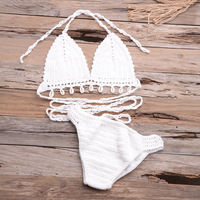 STYZ-7004 + 3903 model baru pakaian renang wanita rajutan tangan wanita setelan bikini belahan mode baju renang kain daur ulang