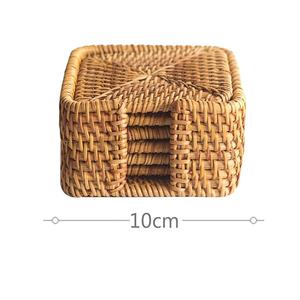 ที่รองแก้วหวายทรงกลมจากเวียดนาม-ชุดละ6ชิ้นพร้อมด้ามจับ - Product Image 2