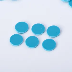 New Arrival Synthetic Turquoise Gemstone Double Flat Blue Round Turquoise For Jewelry Making