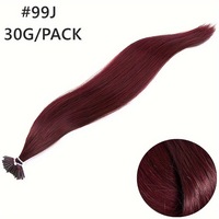 50g Cheveux Humains Vierges Remy Authentiques Modèle BBF, Colle à Cheveux en Bâton Réutilisable, Double Tissage Discret pour Extensions de Cheveux Sans Couture