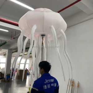Ballon <span class=keywords><strong>géant</strong></span> lumineux LED en forme d'animal marin, facile à installer, durable, décoration de plafond de 8 à 10 pieds, méduse gonflable en tissu Oxford, télécommande - Product Image 2