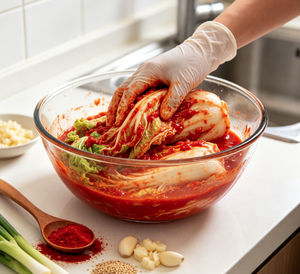 Kimchi fermenté authentique et épicé, <span class=keywords><strong>chou</strong></span> mariné à la coréenne, légume conservé traditionnel - Product Image 4