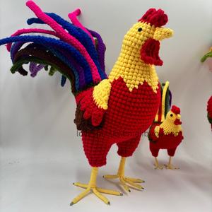 Poulet en crochet fait main, amigurumi en <span class=keywords><strong>peluche</strong></span>, jouet en coton tricoté, décoration intérieure, cadeau pour enfants et vente en gros - Product Image 2