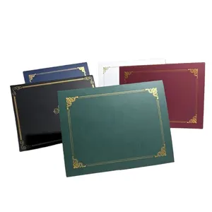 Custom Certificate Holders For 8.5*11 Letters Gold Foil Stamp Paper Award Seals For Diploma Award Accomplishment Of Graduation