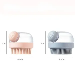 Silicone Shampoo Comb Brush Liquid-Infused Eco-Friendly Pet Bathing Scalp Massager Multi-functional Body <b>Scrub</b> Brush - Product Image 6