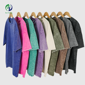 เสื้อยืด 260GSM ทรงโอเวอร์ไซส์ สไ<span class=keywords><strong>ต</strong></span>ล์วินเทจ ล้างสีแบบ Mineral Wash สำหรับผู้ชาย เสื้อผ้าสตรีทแวร์ ผ้าคอต<span class=keywords><strong>ต</strong></span>อนหนา รับสกรีนโลโก้ ทรงบ็อกซี่ - Product Image 6