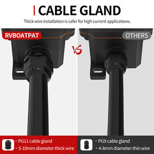 IP66 للماء 12 فولت 20A العاصمة سلك التبديل مضمنة في الهواء الطلق مفاتيح الروك الأحمر مع <span class=keywords><strong>2</strong></span> موقف 4 دبوس DPST و 14 AWG الأسلاك - Product Image 3
