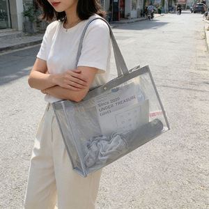 Custom Logo Nylon Mesh <b>Large</b> Capacity Single Shoulder Tote for <b>Gift</b> Shopping <b>Bag</b> - Product Image 1