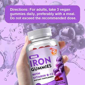Complément Alimentaire de Fer de Haute Qualité Sans Gluten, Gummies au Fer avec Complexe B et Folate pour le Bien-être Général - Product Image 5