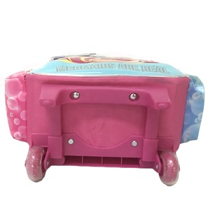 Mermaid 3D Princess Trolley <span class=keywords><strong>Mochila</strong></span> escolar Estudiante <span class=keywords><strong>Mochila</strong></span> con <span class=keywords><strong>ruedas</strong></span> para niña - Product Image 6