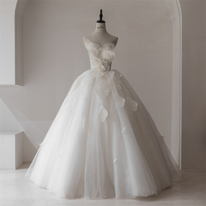 Jancember RL318 Gorgeous Strapless Lace-up Glitter Vestidos de novia de boda - Product Image 1