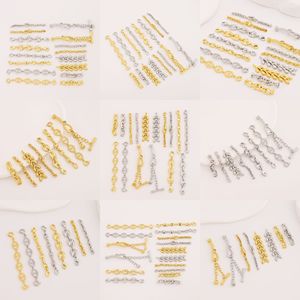 NANTONG Extension Chain For DIY Jewelry Copper Plated Gold <b>Silver</b> Color Middle Size <b>Bracelet</b> Necklace Accessories - Product Image 4