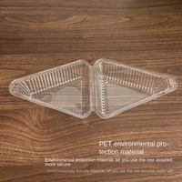Boîte à sandwich transparente en PVC, extra petite, à charnière, pour tranches de gâteau, cheesecake, sushi, pizza