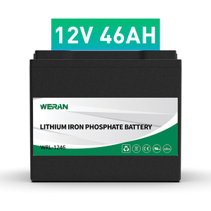 Weran 12V 46Ah Alta Capacidade Lítio Ferro Fosfato Bateria Longa Vida Ciclo Recarregável CE Lithium Ion Baterias Pack - Product Image 1