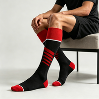 Chaussettes de football écologiques personnalisées avec logo, à compression, hauteur genou, pour hommes et femmes, pour la course à pied, le cyclisme et l'entraînement
