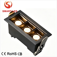 Système d'éclairage linéaire LED commercial en aluminium CE 3030 encastré pour plafond, grille, éclairage de magasin/entrepôt CRI90, garantie 5 ans