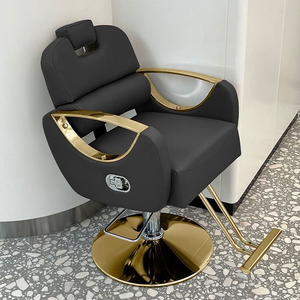 Sillón de Barbero HT Nuevo Blanco con Acabado Metálico Electrochapado, para Cortar y Teñir el Cabello, con Elevación, Tapizado en Cuero Simple, Puede Colocarse Boca Abajo - Product Image 6