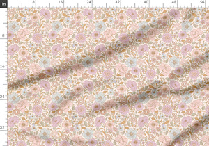 Tissu imprimé numérique floral tissé en mélange 55% lin 45% coton, écologique, respirant, absorbant l'humidité, pour canapé, robe, chemise, filles, garçons - Product Image 2