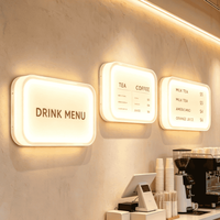 Boîte à lumière LED en acrylique imperméable pour extérieur, grand panneau rectangulaire arrondi pour la publicité sur les devantures d'hôtels et de magasins