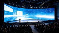 Mur vidéo LED modulaire à verrouillage rapide pour location, écran d'affichage LED intérieur/extérieur, CMS à distance, haute luminosité, lisible en plein soleil