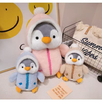 Peluche pingouin mignon à habiller, jouet en peluche doux, animal marin en peluche, vente en gros, fabricant de jouets en peluche personnalisés, peluche personnalisée pour enfants