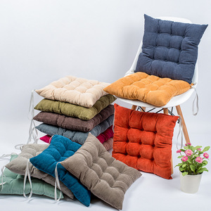 Coussins de siège carrés antidérapants en peluche épais, couleur unie, pour chaise de bureau, <span class=keywords><strong>coussin</strong></span> de siège doux et moelleux en tatami - Product Image 2