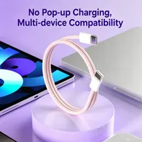 Kabel Data Pengisian Cepat USB-C PD 1M dengan Transfer Data, Warna Macaron Multi, Tahan Aus untuk Ponsel