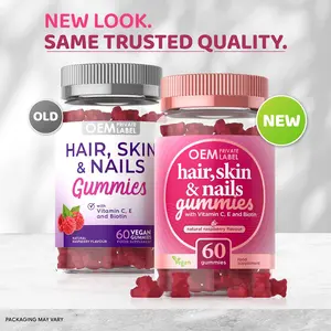 Professionele Best Verkopende Haargroei En Huid Nagels Gummies Gezondheidssupplement Vitamine Gummies Snoep Groothandel