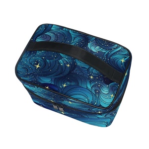 Sac de voyage portable pour cosmétiques à prix abordable pour femmes, boîte de rangement imprimée pour maquillage, organisateur de maquillage, logo personnalisé - Product Image 3