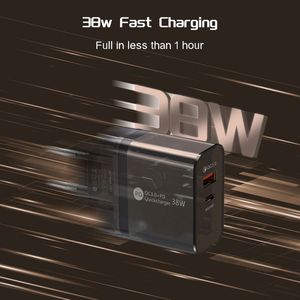 New Transparent <b>case</b> Mini 38w <b>Charger</b> Suitable for Mobile <b>Phone</b> Charging Head EU/US Standard QC3.0 Fast Charging Adapter - Product Image 2