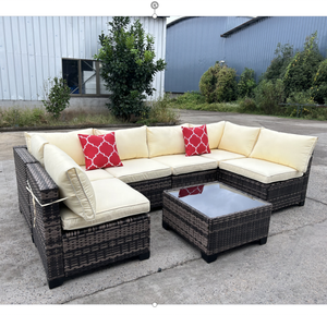 Vendita a basso prezzo alluminio PE Rattan giardino balcone divano Set terrazza vimini mobili <span class=keywords><strong>da</strong></span> esterno - Product Image 6