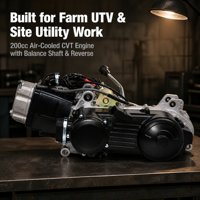 Moteur de moto 200cc GY6 CVT à arbre d'équilibrage et refroidissement par air, avec marche arrière, pour véhicule utilitaire agricole, marque personnalisée