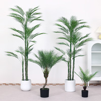 Plantes artificielles réalistes à feuillage dense vert pour la détente au bureau, décoration artificielle