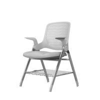Chaise d'étude de style moderne avec table et planche Ensemble de mobilier de formation pliable Chaise de conférence pour ordinateur de bureau et bloc-notes