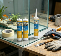 Mastic silicone acide GP direct usine, colle étanche pour l'étanchéité des joints de verre et de cadre en aluminium de fenêtre, adhésif de construction