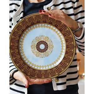 Service de table écologique Bernardaud 12 pièces, décor Grand Versailles, style moderne et classique pour hôtels et restaurants - Product Image 6