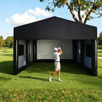 Tente de projection gonflable pour simulateur de golf, haute qualité, étanche et résistante aux intempéries, avec pompe électrique, hauteur 8-10 pieds, modèle 2026