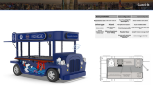 Carrito Eléctrico de Cuatro Ruedas para Venta de Comida, Carrito Móvil Multifuncional para Bebidas y Snacks, Ideal para Negocios de Té con Leche y Café - Product Image 2