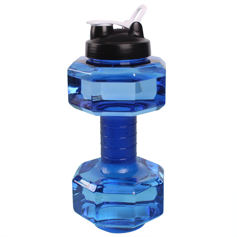 Generic 75 Oz (2.2L) Dumbbell Shaped Water Bottle - BPA Free, Leak Proof, Large Capacity For Gym & Fitness (Blue) - View #3