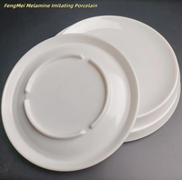 Assiette à pâtes en mélamine écologique avec logo personnalisé, bord enveloppé, design marbré, passe au lave-vaisselle, sans BPA