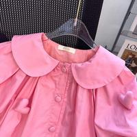Toujours en ligne : Agent d'achat Guangzhou – Nouvelle robe d'été à manches bouffantes pour fille, style princesse avec col Claudine, très tendance