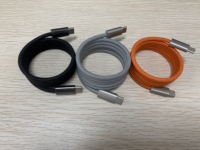 Kabel Tipe-C ke Tipe-C 240W 5A Pengisian Cepat, Tahan Lama, Berbahan Nilon Kepang, Konduktor Tembaga Murni untuk Earphone IOS, Tahan Suhu Rendah